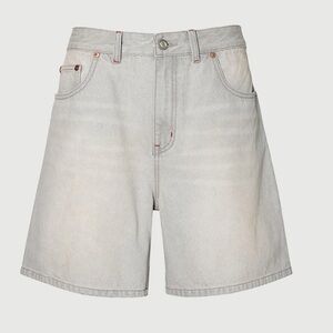 Elwood Trail Men’s Denim Shorts Distressed in Cement Wash Gray Size 30